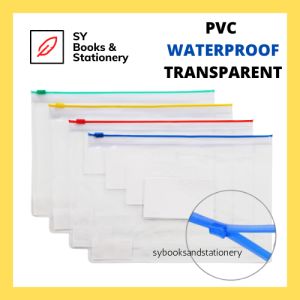 A5/A4/A3 Transparent PVC Zipperbag / Multipurpose Waterproof Transparent Zipper Bag/ Pencil Bag / Pencil Beg / Document Bag