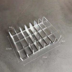 7 Grids Clear Acrylic Eyeshadow Compact Organizer Drawer Organization Transparent Slot Cosmetics Case Divider Makeup Storage Box