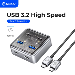 ORICO | ORICO Multi 4 Port USB 3.2 Hub Splitter 10Gbps USB A Type C Slot Docking Station Multiple USB3.0 Adapter Extender for Laptop PC