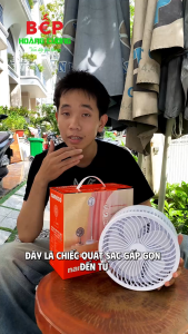 Quạt sạc điện Nanoco NFF1618W/ NFF1618P Pin 10.000mAh Bảo hành 12 tháng - CHB