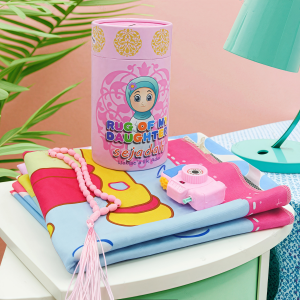 Bộ Thảm Cầu Nguyện Di Động 4 Chiếc Dành Cho Trẻ Em - Món Quà Hồi Giáo Tuyệt Vời Nhất Cho Tháng Ramadan - Thảm Trải Sàn Polyester Chống Trơn Trượt Cho Trẻ Em Dùng Được Ở Nhà Và Khi Đi Du Lịch