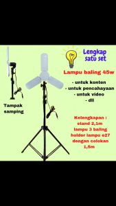 Lampu LED Baling 45W Tripod 2M dengan Colokan Lengkap Satu Set Tinggal Pakai