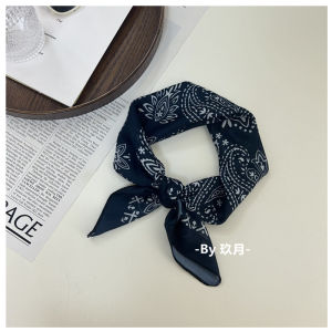 Forest Series ผ้าฝ้าย ผ้าลินิน ผ้าพันคอสี่เหลี่ยมเล็ก Dopamine Heart Hair Ties ที่คาดผม การจัดสไตล์ ผ้าเช็ดตัว ผ้าไหม เนคไทผ้าพันคอ