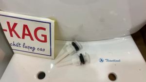 Ốc thùng nước bồn cầu Thiên Thanh KAG-NB17 ốc két xí bệt 2 khối nhựa trắng 100% loại 1 không gỉ séc