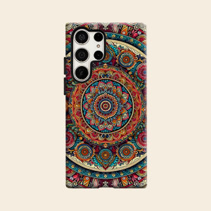 Boho Mandala Ornament Luxury Fashion Full Lens Protective Case for Samsung Galaxy S26 S25 S24 A56 A36 Plus Ultra