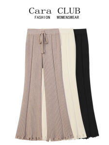 กางเกงขายาวทรงหลวมเอวสูงสำหรับผู้หญิงในฤดูใบไม้ร่วง ทรงหลวม ทรงหลวม กางเกงขายาวทรงหลวมสำหรับผู้หญิง