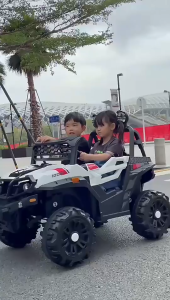 Ô Tô Điện Địa Hình MDX918 2 Động Cơ Tải Trọng 50KG Ắc Qui 12V4.5A Tự Lái Và Điều Khiển Từ Xa Cho Bé 1-7 Tuổi (Đỏ-Xanh)