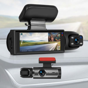 1080P Dual Lens Car DVR Recorder Front Rear Night Vision G Sensor 3 Inch IPS Screen HD Dash Cam
