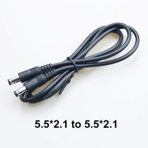 JCD DC 5.5x2.1mm to 5.5x2.1mm Male to Male Plug Power Supply Adapter Wire DC Plug Connector Cable 5521 5525 Extension Cable