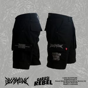 Celana cargo pendek metal garasi rebel /cargo Bloodyline/cargo metal