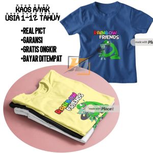 Baju Anak Kaos anak perempuan laki-laki Rainbow friends atasan roblox game