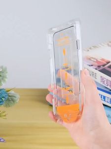 One Touch Install Screen Protector for iPhone Full Coverage Tempered Glass Film Auto Alignment Tool Kit HD Clear