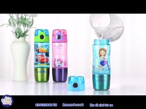 Bình nước cao cấp 4in1 chính hãng DISNEY 550ml Bình nước quai chữ U có khay lọc trà không rỉ nước đế tháo ra làm ly nước nhựa PP nhựa PC an toàn chịu nhiệt tốt Bình nước cho bé đi học đi chơi