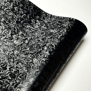 Premium PET Black Cosmic Ghost Textured Forged Carbon Fiber Vinyl Wrap Film Self Adhesive Car DIY Sticker Decal With Air Release