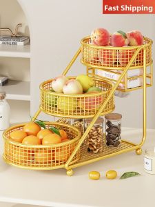 QINQI | Multilayer Luxury Fruit and Snack Serving Tray