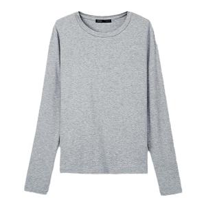 SPAO Long Sleeve round Neck T-Shirt for Women Base Layer Spring Autumn Commute Daily Wear Comfortable Fit Basic Style
