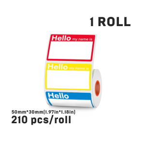SINMARK Name Stickers 210pcs/roll Hello My Name Is Labels for Office Meeting School Home Decor Art DIY Ornament Decoration Tags