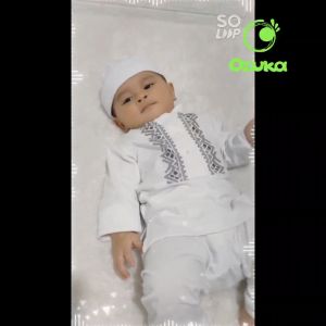 Baju Koko Bayi & Setelan Baju Muslim Bayi Laki-Laki Model Turki Pakistan Ozuka Bonus Peci