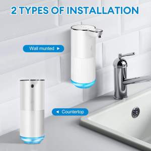 350ML Capacity Tabletop Or Wall Mounted Touchless Automatic Smart Sensor Soap Dispenser Hand Sanitizer Pump For Kitchen Bathroom