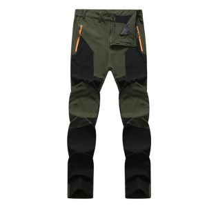 Men Summer Hiking Pants Wear-resistant Water Splash Prevention Quick Dry UV Proof Elastic Thin Camping Trousng Trousers AD145