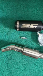 Ns / rs 150 to 200 midpipe elbow with resonator