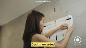 On-Time นาฬิกาไม่เจาะผนัง รุ่น V1M Steel Gray สีเทา นาฬิกา DIY ขนาดติดตั้ง 48-60 cm. ตาม Pattern