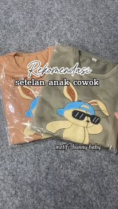 SETELAN ANAK LAKI-LAKI BUNNY BABY UMUR 2 SAMPAI 7 TAHUN BAHAN TEBAL LEMBUT ADEM / SET BAJU ANAK LAKI-LAKI UMUR 3 -4 TAHUN KOREAN STYLE / BAJU SETELAN ANAK KOREA LAKI-LAKI 2 3 TAHUN LUCU / SET BAJU ANAK KOREA TERBARU LAKI-LAKI IMUT / BAJU SETELAN ANAK COWO
