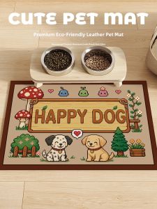 Cute Cartoon Waterproof Non-slip Pet Feeding Mat