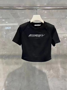 Revanyaya Slim Fit round Neck Short Sleeve T-Shirt Womens Summer New Style RO11001002 Fashionable Casual Cotton Top