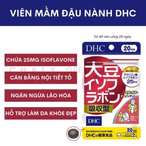 Viên uống mầm đậu nành điều hoà nội tiết sinh lý DHC Soy Isoflavone Absorption Type 40 viên Nhật
