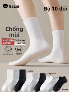 JIAZINI | Antibacterial Breathable Mens Cotton Mid-Calf Socks