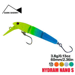 DARK SKERRY Fishing Lure 60mm 3.8g Slow Sinking Multi-joint Minnow Artificial Hard Bait ABS Slow Recovery Crank
