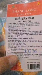 MỨT XOÀI SẤY DẺO nguyên miếng to - THÀNH LONG túi 100g/200g/500g