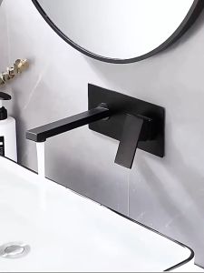 304 Stainless Steel Lavatory Basin Faucet Cold and Hot Tap Bathroom faucet wall mounted sink faucet