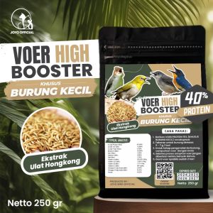 MAKANAN BURUNG JUARA LOMBA BURCIL | EKSTRAK ULAT HONGKONG | VOER GACOR SEHARIAN | VOER HIGH BOOSTER PROTEIN 40% ( KHUSUS BURUNG KECIL ) 250 GR