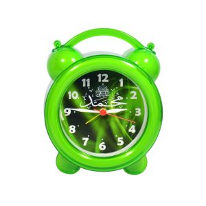 Jam Kaligrafi Jam Weker Kring Kaligrafi Warna Hijau Free Baterai AA