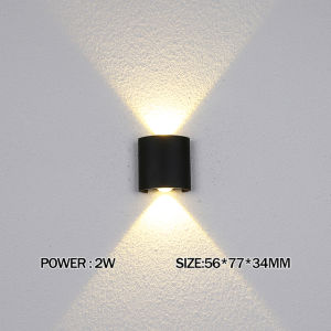 Aluminum LED Wall Sconces Lamp Interior Wall Light Waterproof IP65 Up Down Garden Lights Bedroom Stairs Indoor Outdoor Lighting