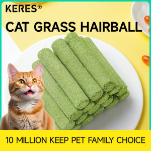 KERES Cat Grass Snacks Freeze-dried Stick Freeze-Dried Cat Grass Cat Treats Promote the discharge of hairballs 40pcs