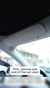 Car Sun Visor Vanity Mirror Rechargeable Vehicle Makeup Mirror with 3 Light Modes Dimmable Touch Screen Cosmetic Mirror Auto Travel Accessories Universal for Most Cars