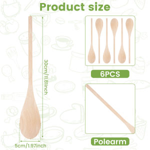 Wood Soup Spoon Eco Friendly Tableware Japanese Ramen Spoon Kitchen Cooking Utensil Tool Round and Oval Spoons Stirring Spoons