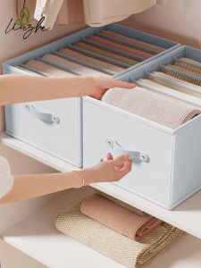 กล่องเก็บเสื้อผ้าชั้นวางเสื้อยืดแบบแยกชั้น กล่องเก็บเสื้อผ้าในตู้เสื้อผ้าแบบแยกชั้นสำหรับใส่กางเกงยีนส์แบบแยกชั้นสำหรับใส่เสื้อผ้าชั้นวางเสื้อผ้า