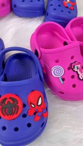 SIZE 18-23 8 mths Baby -4 Yrs Old Kids CLOG Spiderman Frozen Pony Stella Lou Girl Shoe Slipper Kasut Selipar Budak Perempuan 2022