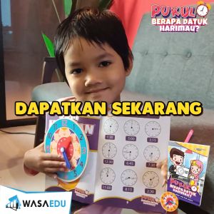 FUN BOX ‼️ Buku Fun Mix Buku Pukul Berapa Datuk Harimau dan Flash Card – Free Wooden Clock + DIY Watch