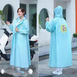 Áo mưa thời trang có khoá kéo tiện lợi hình gấu Nice thiết kế mới nhất