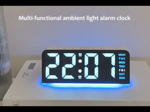 Contemporary LED Digital Alarm Clock with Large Screen and Bright Numbers for Bedroom and Office Decor
