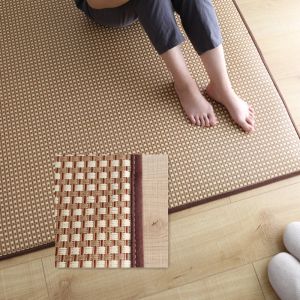 Simple Style Wicker Cooling Mat Carpet Tatami Pad Mattress Four Seasons Childrens Game Pad Crawler Mat for Living Room Bedroom