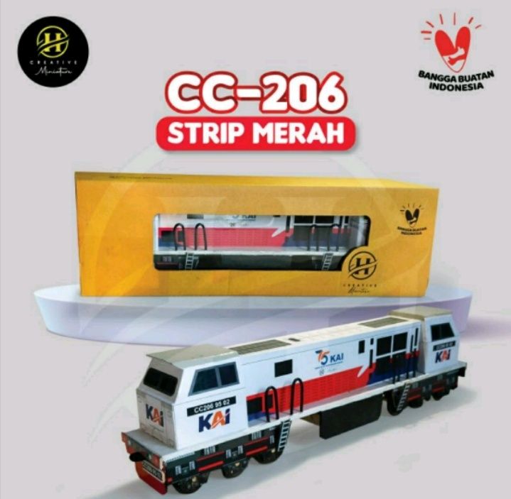miniature kereta api Indonesia livery cc206 medium | Lazada Indonesia