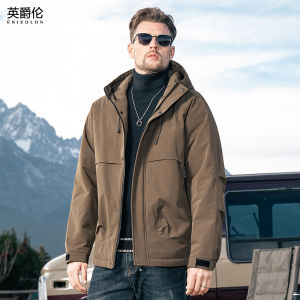 Enjeolon | Thickened Hooded Thermal Workwear Style Jacket