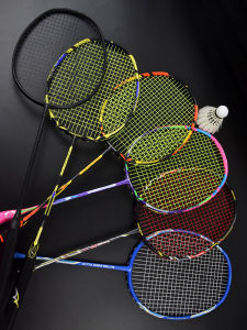 Raonic Bumblebee Badminton Racket Ultra-light All-carbon Offensive Single Racket Durable 8U 7Upro Set 3U Hard Shaft G5 Grip