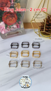 Asesoris Tas Ring Jalan 2 cm (B) / SRE / Geser - Aksesoris Tas (IMPORT)